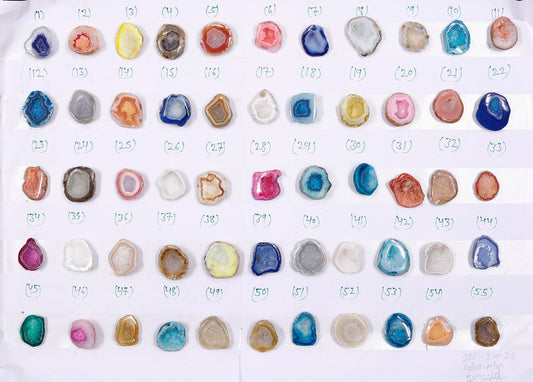 Geode Rings stone by Selection 20 - 25 mm Mix Color For Rings Making My Store