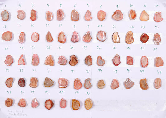 Geode Stones ( Pendant ) by Selection 20 - 25 mm Orange For Making Pendant Jewelry My Store
