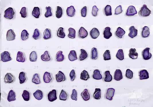 Geode Stones ( Pendant ) by Selection 20 - 25 mm Purple For Making Jewelry My Store