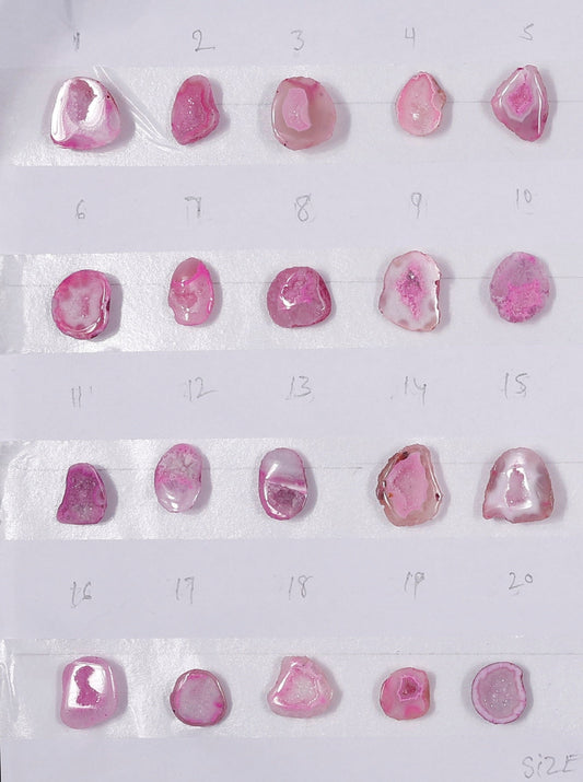 Geode stone by Selection 10 - 20 mm Light Pink Color geodes ( Pendants ) My Store