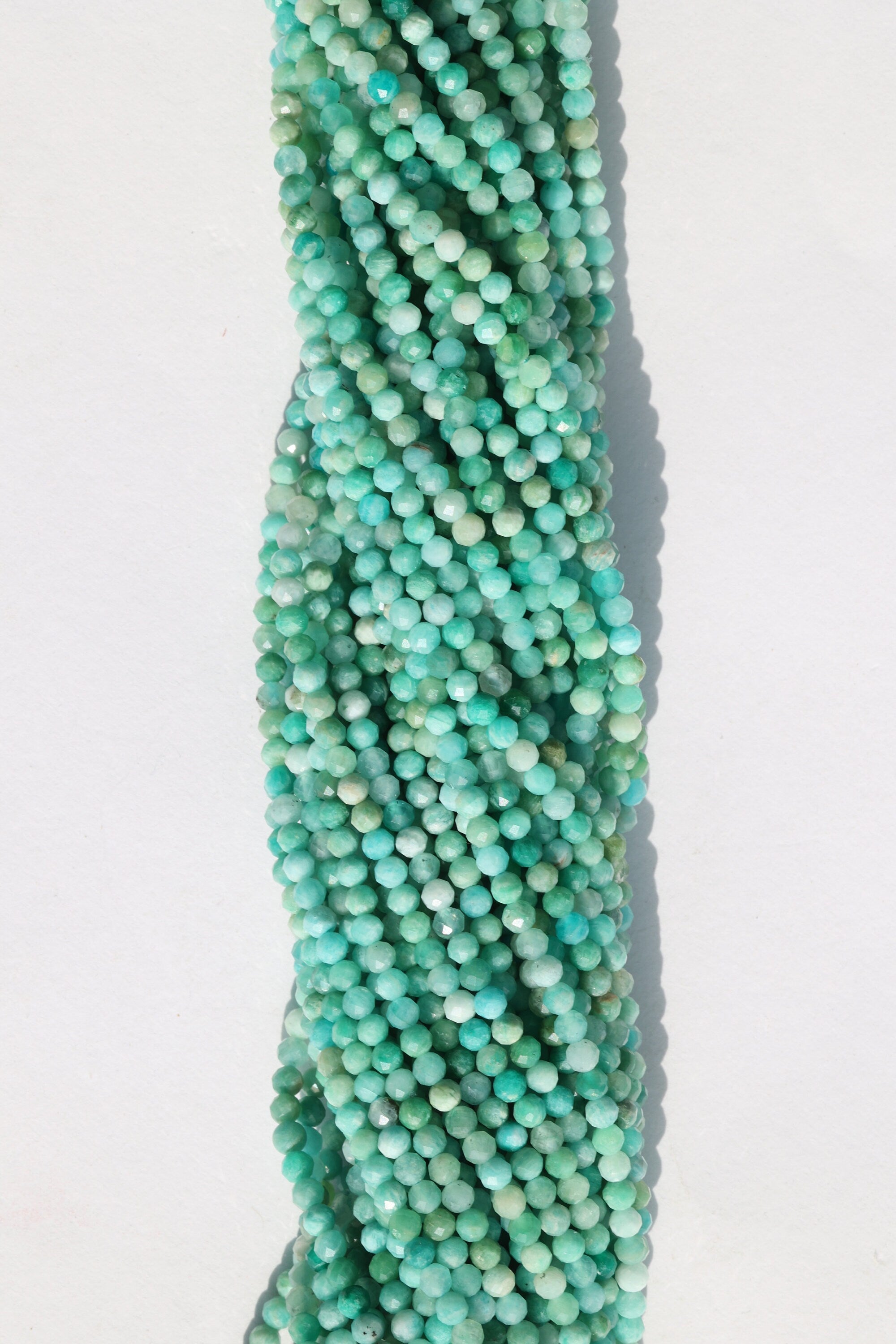 1 Line Natural Gemstone Beads Faceted 2.5 MM, Jewelry Making Supplies - Meena Design