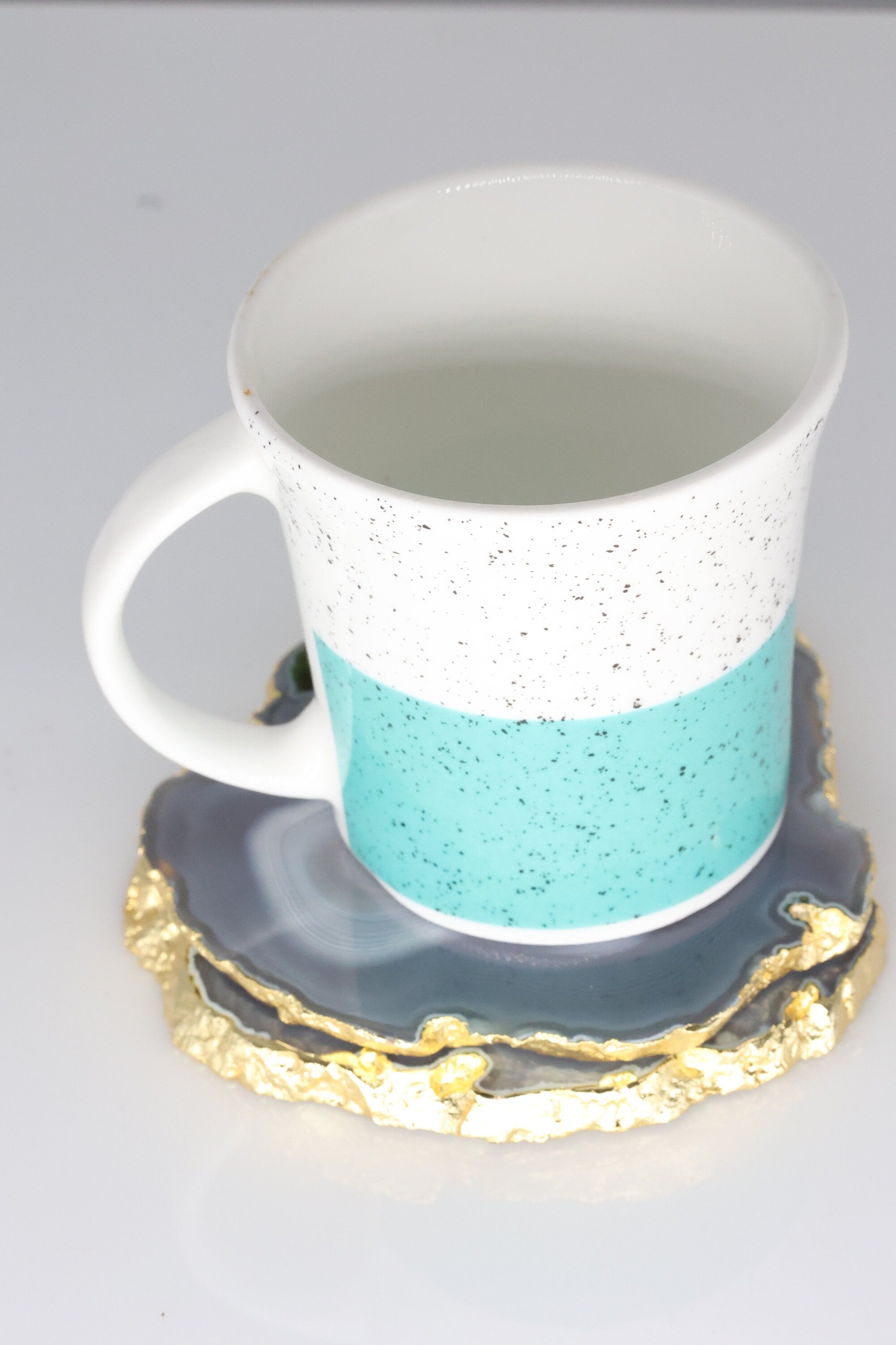 4 Pcs Set Home Decor Agate Coaster Tableware Barware 3-4 Inch - Meena Design