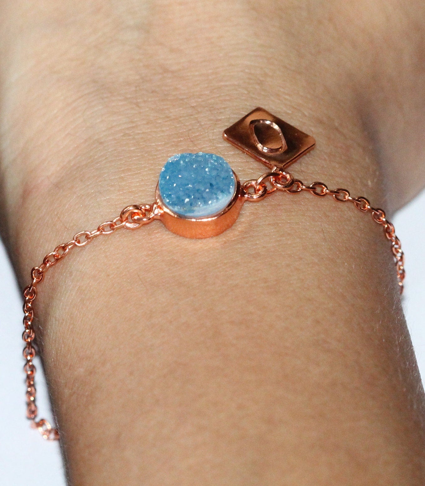 bridemaids gifts, wedding gifts, 手镯, Armband, braccialetto, gifts for her, gold druzy bracelet, Personalize Bracelet - Meena Design