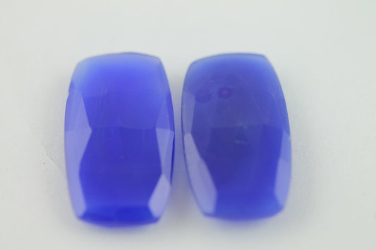 Chalcedony calibrated Faceted Stones Pairs - Meena Design