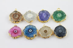 Connector, Gemstone, Solar Quartz, stalactite, Natural Gemstones, Slice, Druzy, Wholesale Gemstones, Unique Gemstones, One-of-a-kind - Meena Design