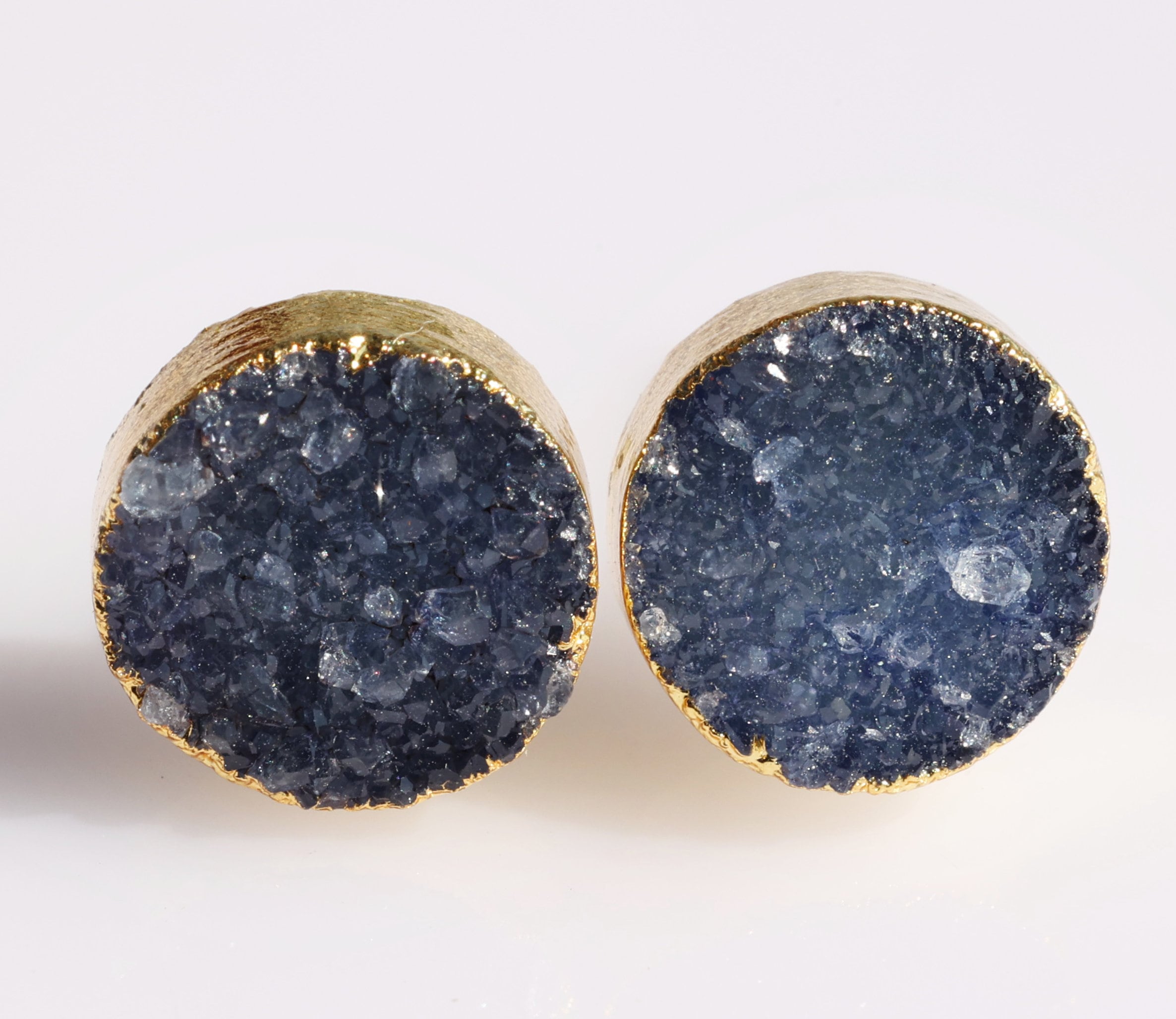 Druzy Earring,Crystal Earring,Gemstone Earring,Round Earring,Agate Earring,Druzy Jewelry,Gift For Her,Earring For Her,10MM,Wholesale - Meena Design