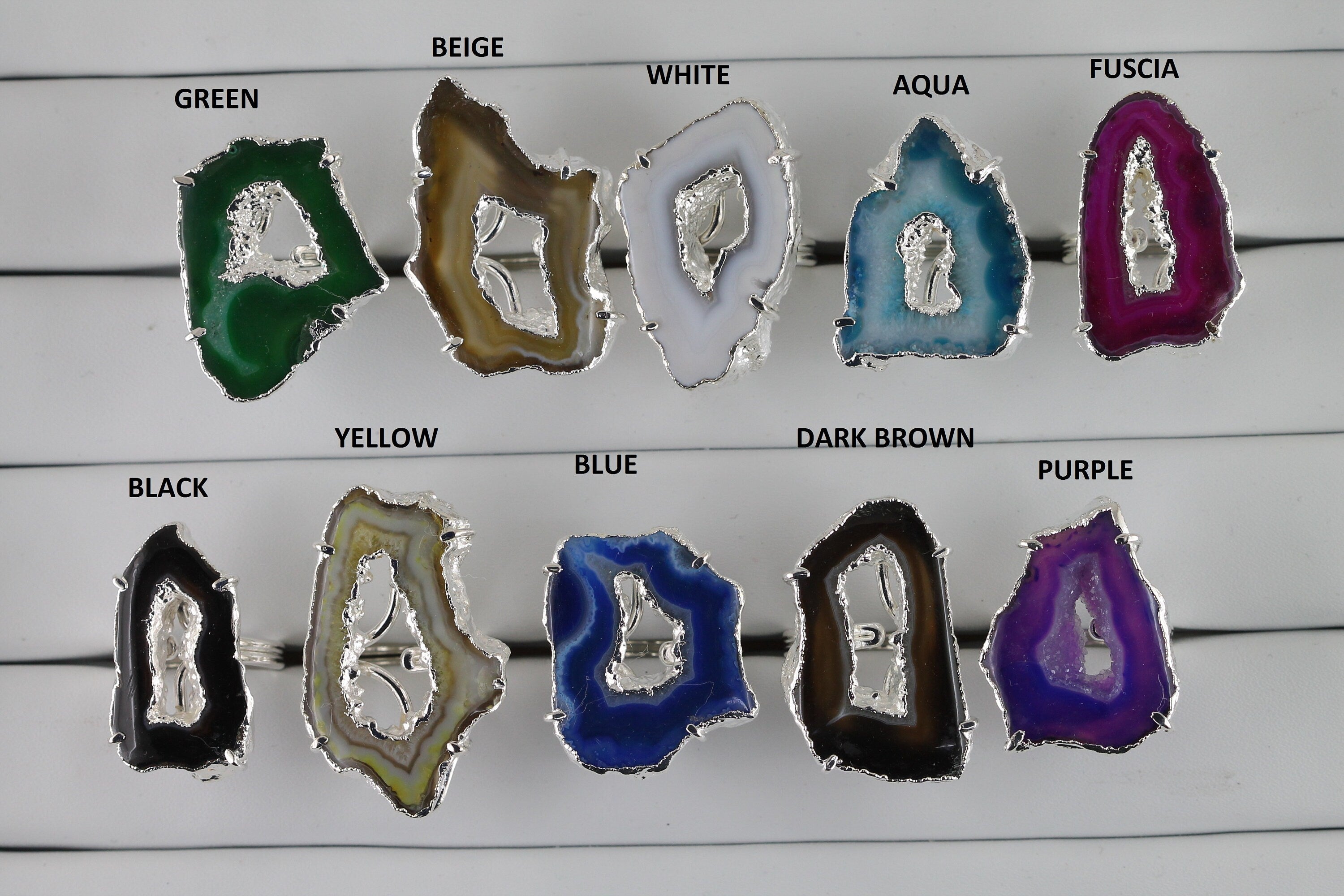 Elegance Geode Druzy Slice Ring, Wholesale Store & Gem Show Supply - Meena Design