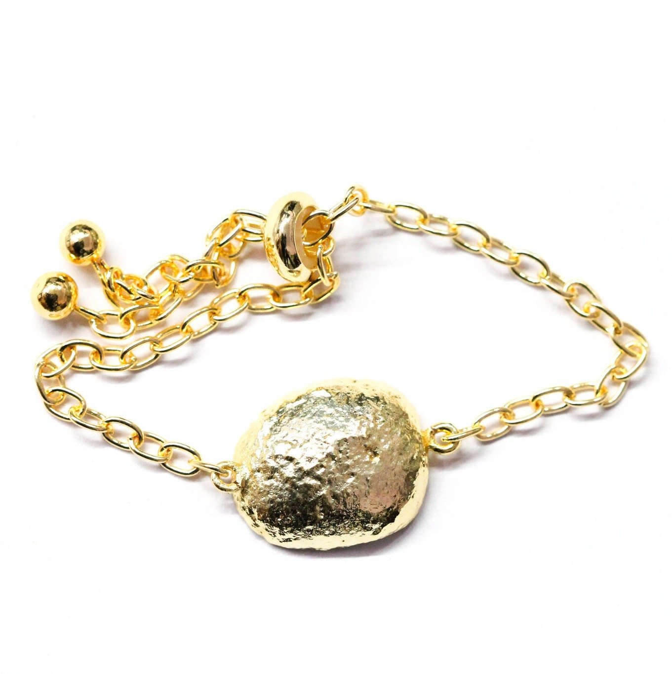 Geode Chain Bracelets Adjustable Handmade - Meena Design