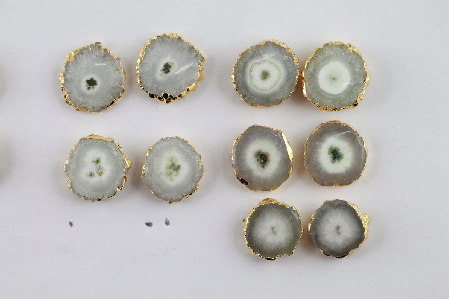 Geode Studs, Flower Druzy Earrings, Earring Studs, Gemstone Earrings, Handmade Earrings, Statement Stud, Statement Earring, Jewelry, - Meena Design