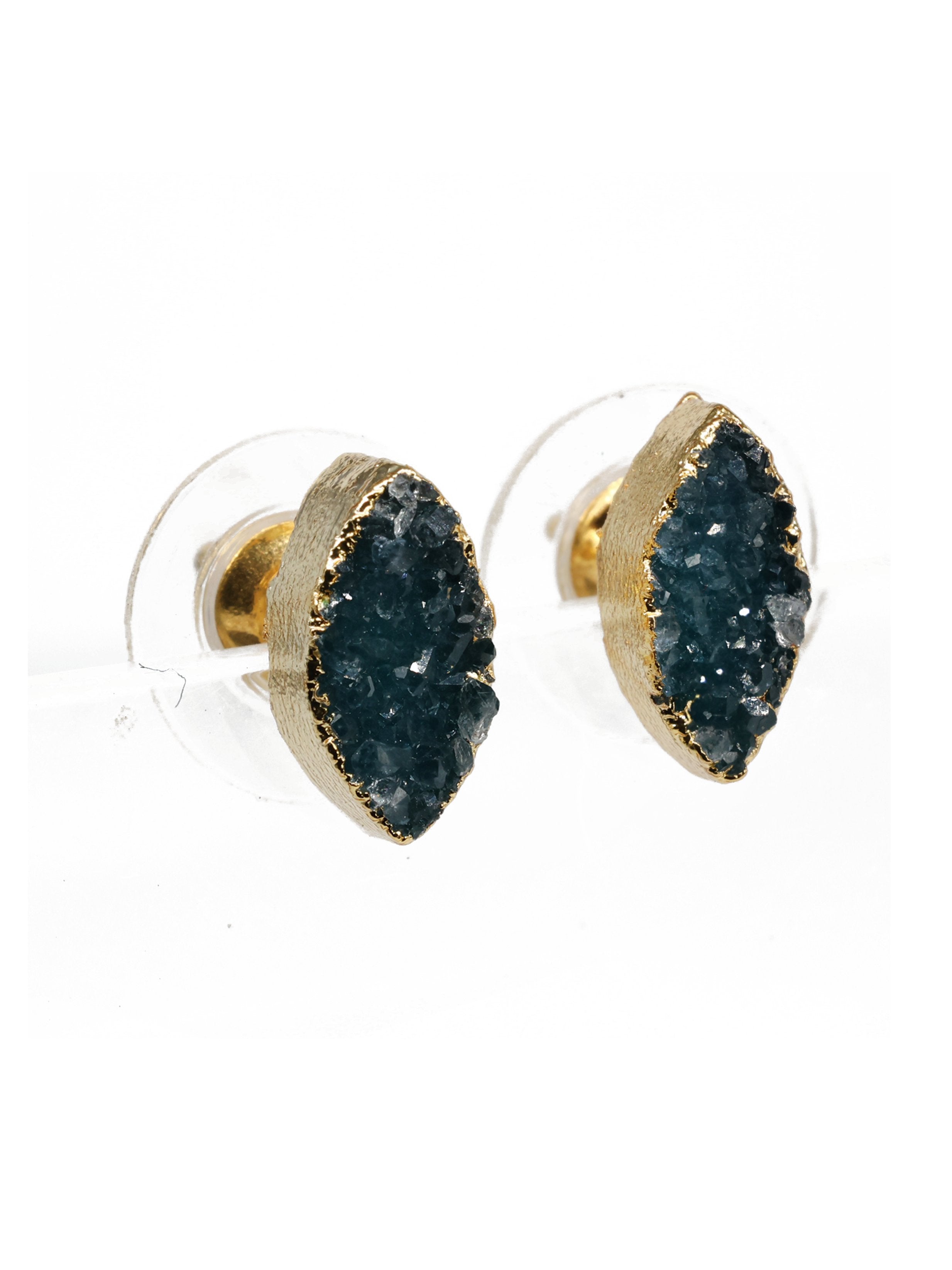 Marquise Druzy Dainty And Minimalistic Studs, 5x10 mm - Meena Design