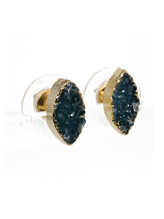 Marquise Druzy Dainty And Minimalistic Studs, 5x10 mm - Meena Design