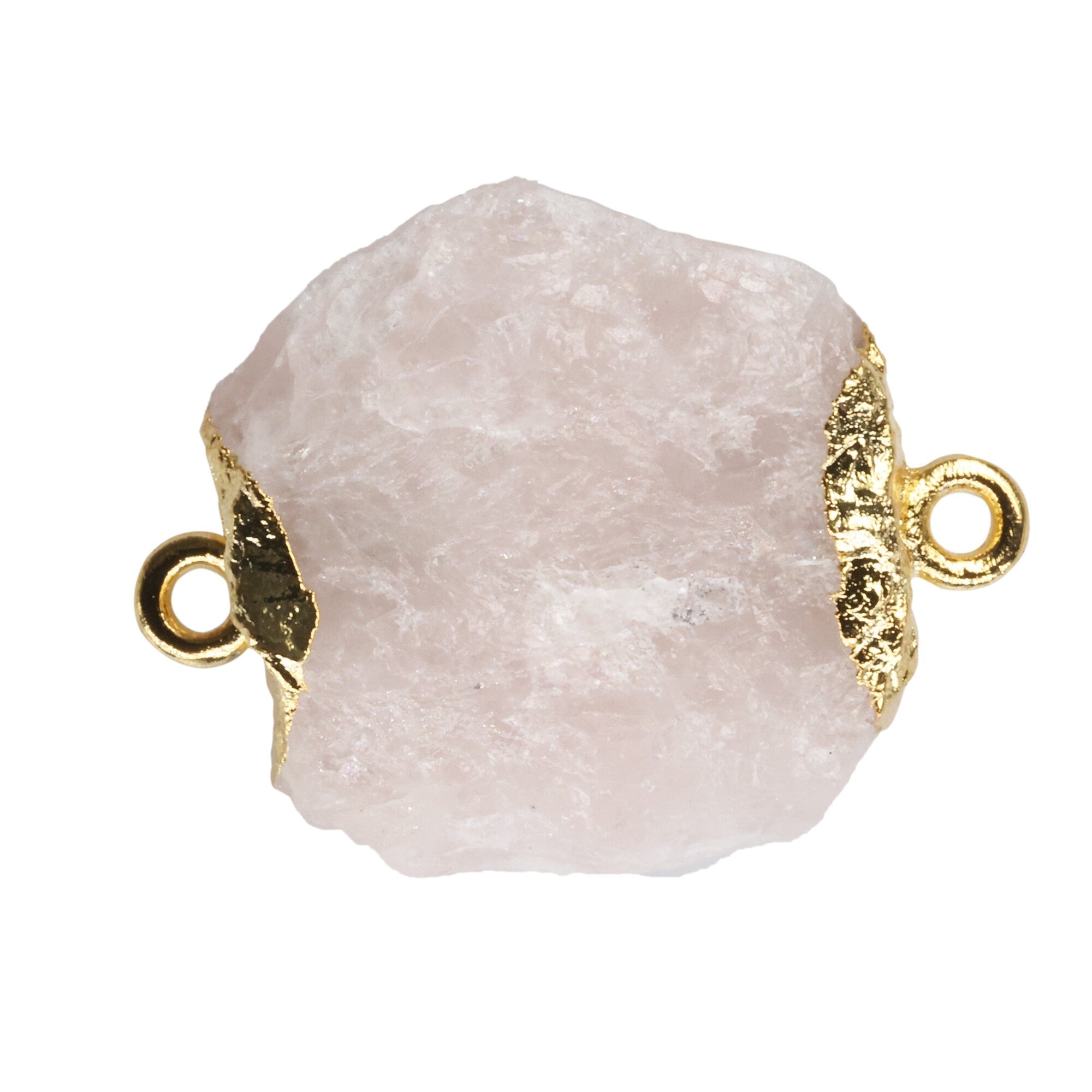 Natural Raw Gemstone Connectors Gold Pendants,16 - 18 mm, - Meena Design