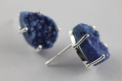Pear Druzy Minimalistic Studs - Meena Design