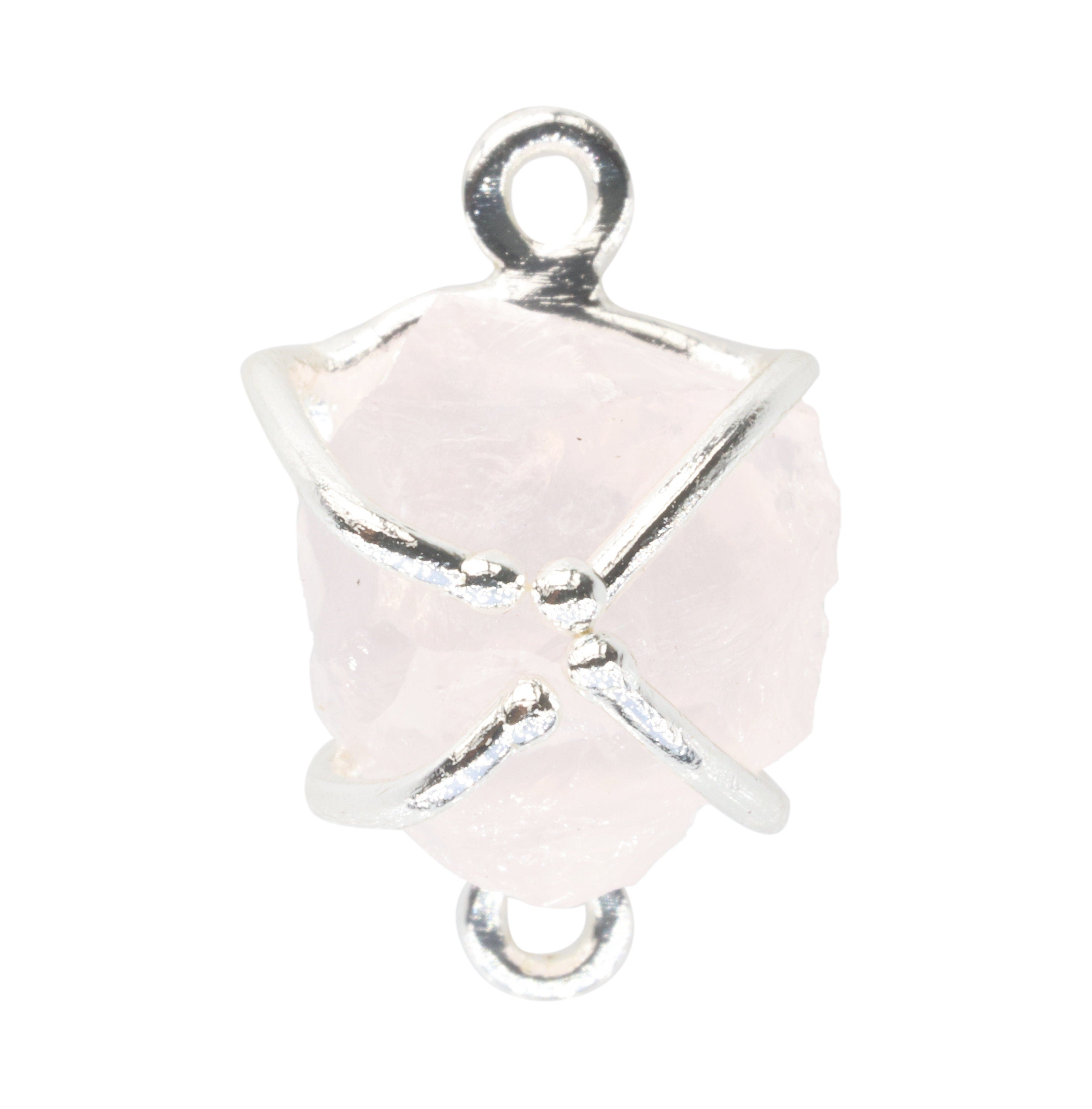Raw Gem Stone charms Handmade, Amethyst, Garnet, Citrine, Lapis, Rose Quartz, lemon, Green Strawberry, Aquamarine, Iolite - Meena Design