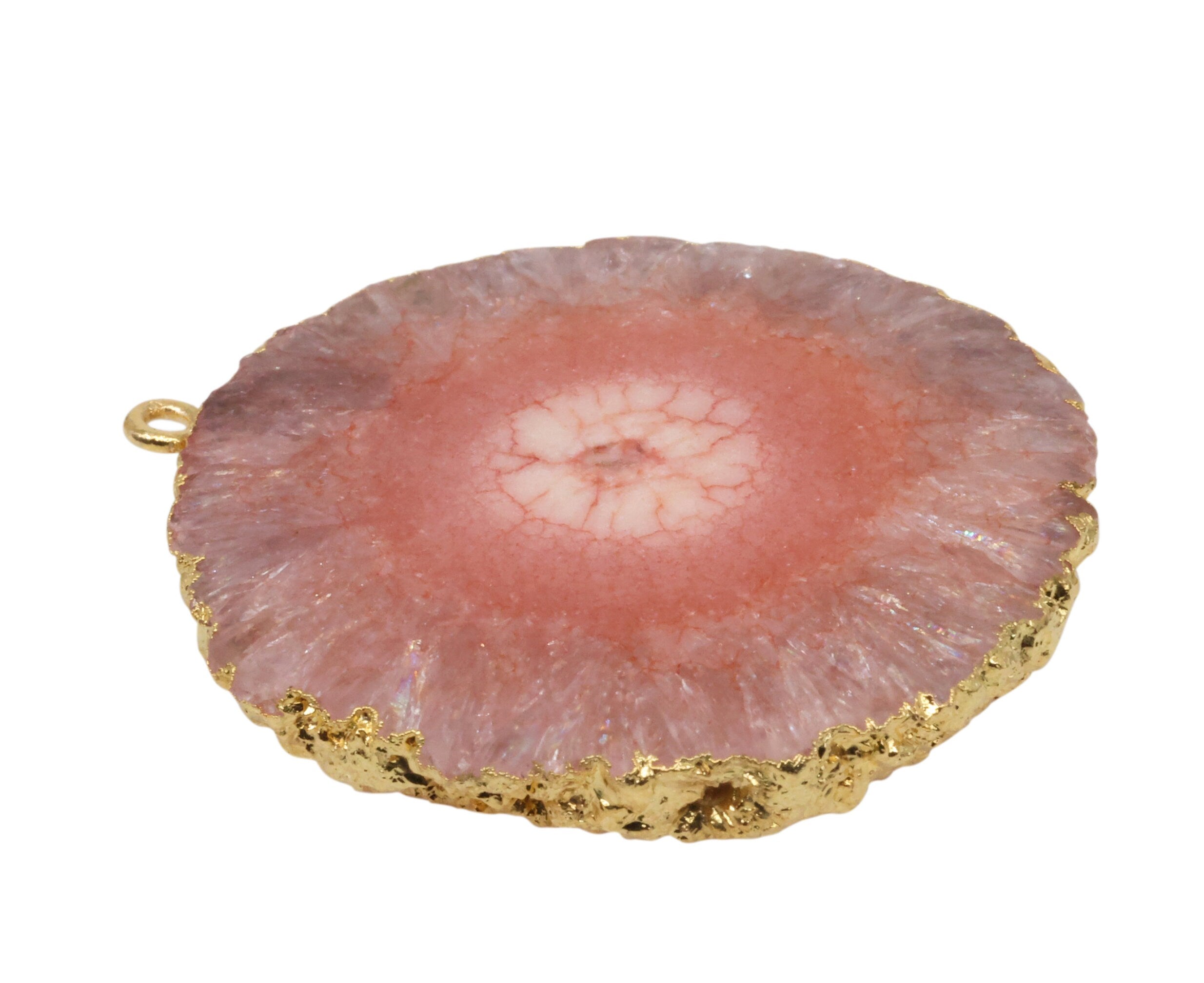 Solar Quartz Connector , Stalactite Slice - Meena Design