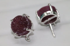 Stud Druzy Prong Setting For Making Earrings - Meena Design