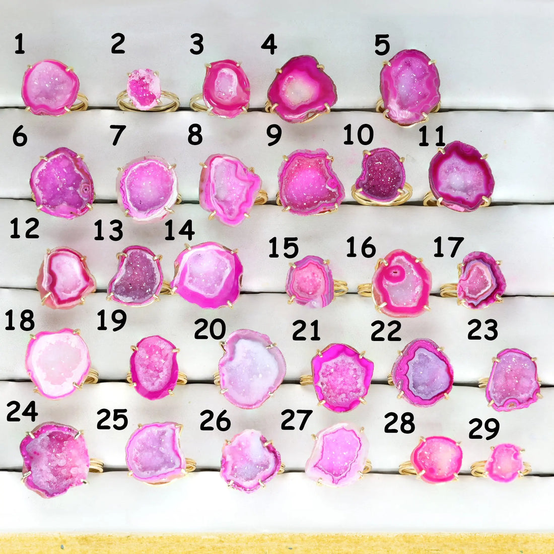 Geode Selection Rings Meena Design