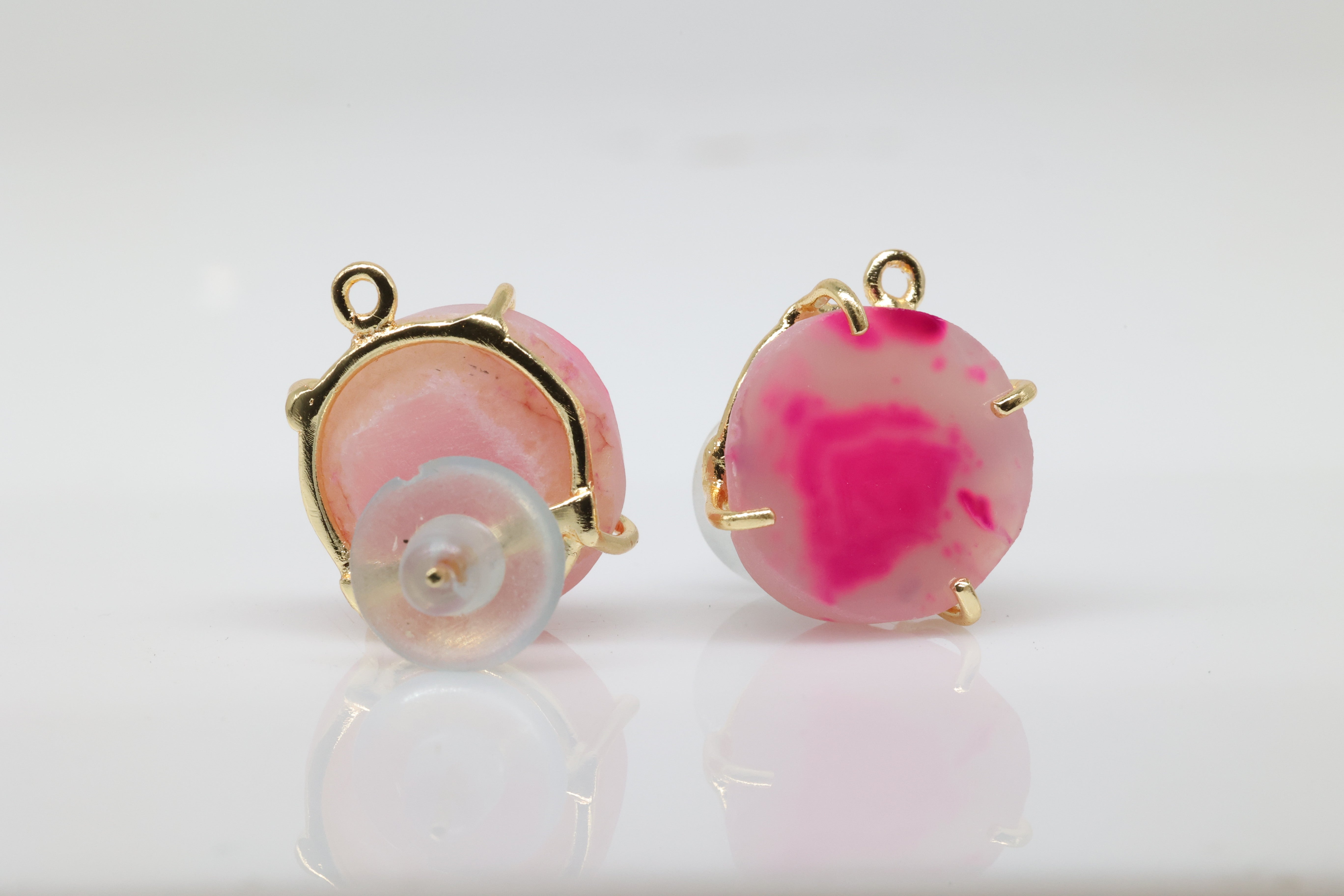 Geode Druzy Slice  Earpost  DIY Earrings Meena Design