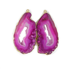 silver Agate Geode Slice Pairs My Store