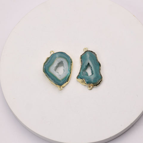 Unique geode connector for artisan jewelry crafting