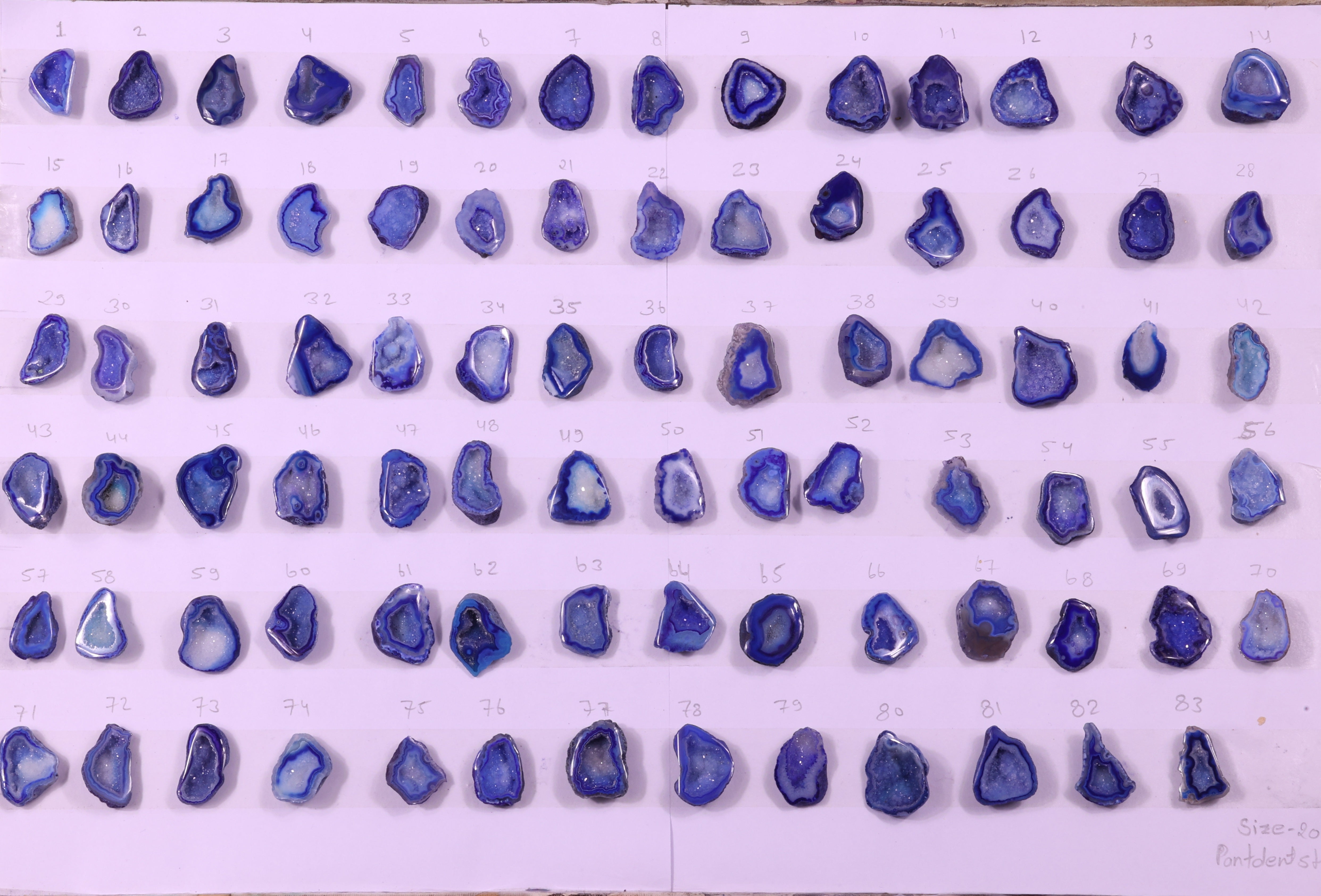 Geode Stones ( Pendant ) by Selection 20-25 mm Blue For Making Pendant Jewelry My Store