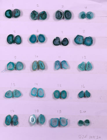 Geode Pairs ( Earring ) by Selection  10-20  mm Green Color My Store
