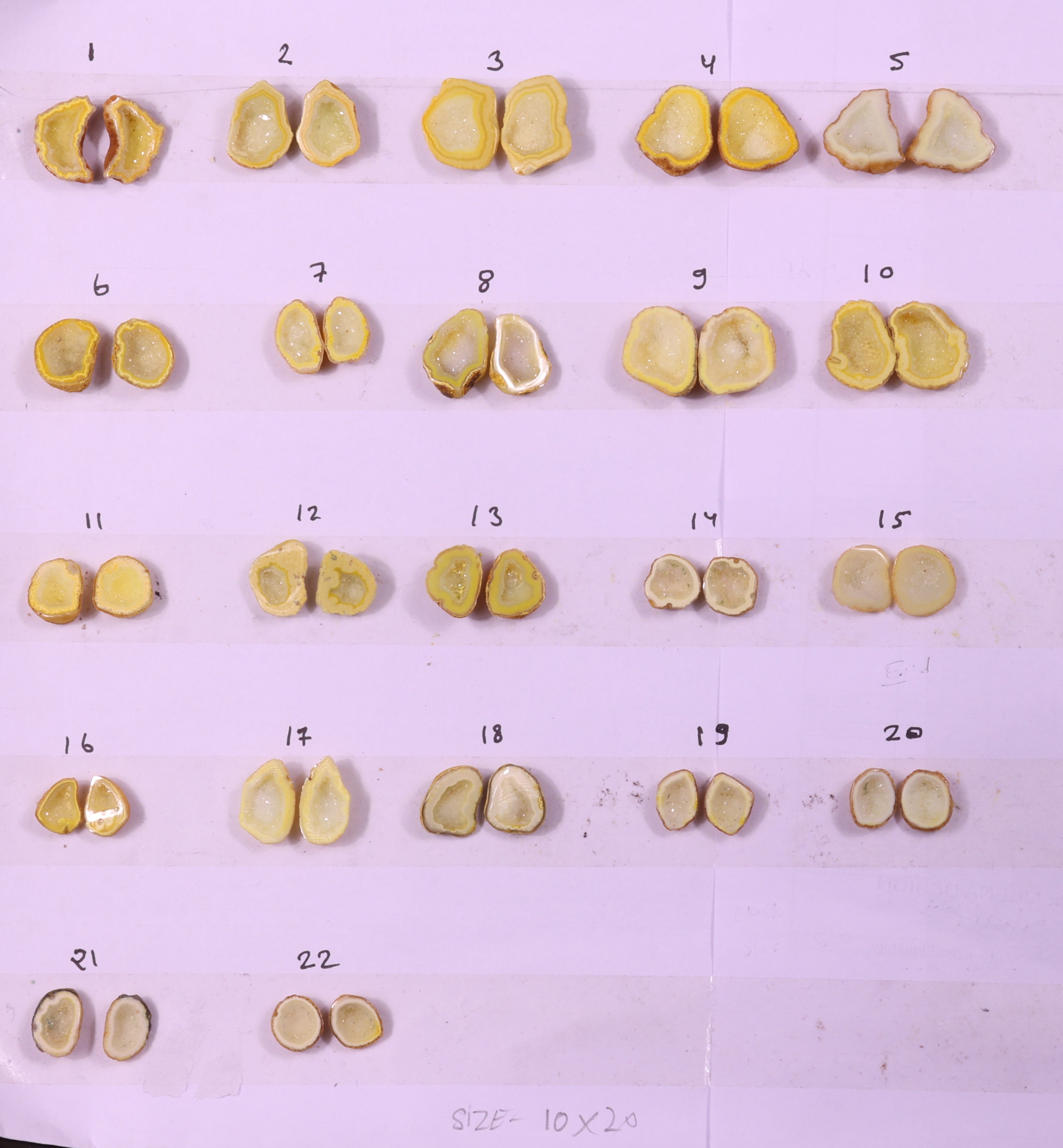 Geode Pairs ( Earring ) by Selection  10-20 mm Yellow Color My Store