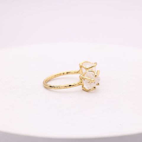Agni Love Ring Raw Birthstone 8 - 10 mm Adjustable Band My Store