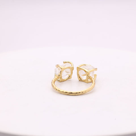 Agni Love Ring Raw Birthstone 8 - 10 mm Adjustable Band My Store