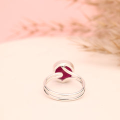Multi Chalcedony Ring – Adjustable 925 Sterling Silver Gemstone Ring Meena Design