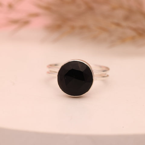 Multi Chalcedony Ring – Adjustable 925 Sterling Silver Gemstone Ring Meena Design