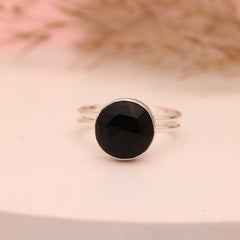 Multi Chalcedony Ring – Adjustable 925 Sterling Silver Gemstone Ring Meena Design