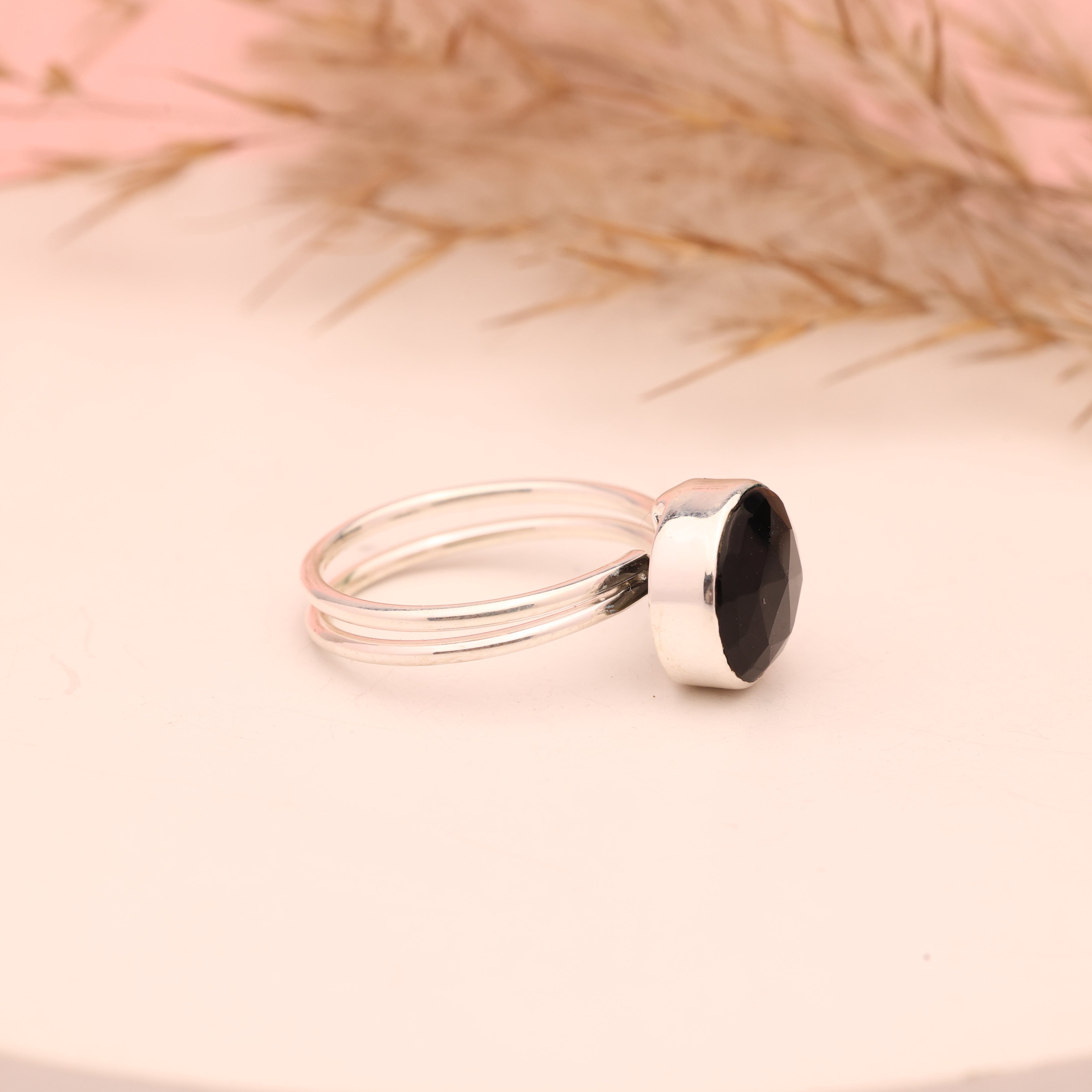 Multi Chalcedony Ring – Adjustable 925 Sterling Silver Gemstone Ring Meena Design