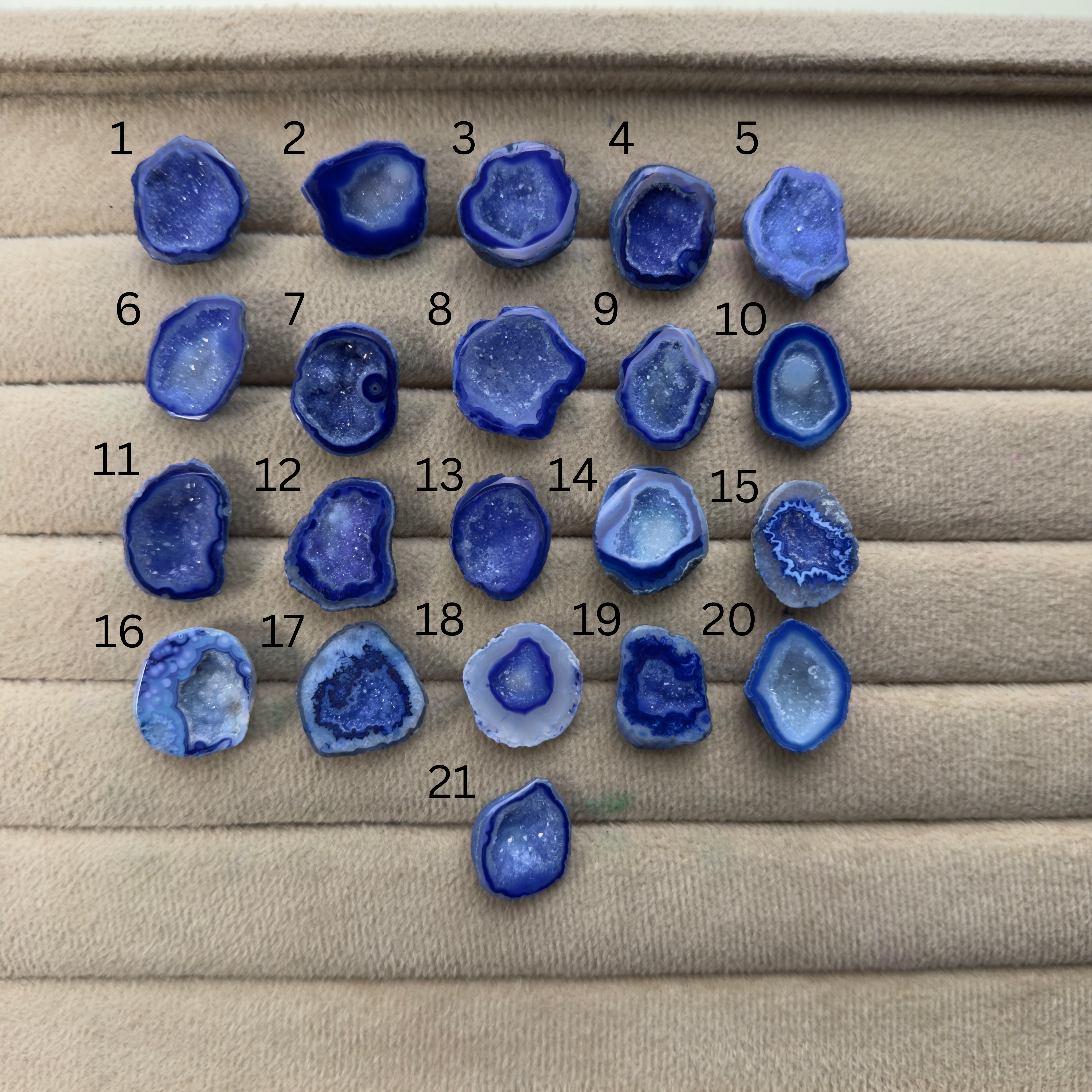 Geode Rings stone by Selection 20- 25mm Blue For Making Rings My Store