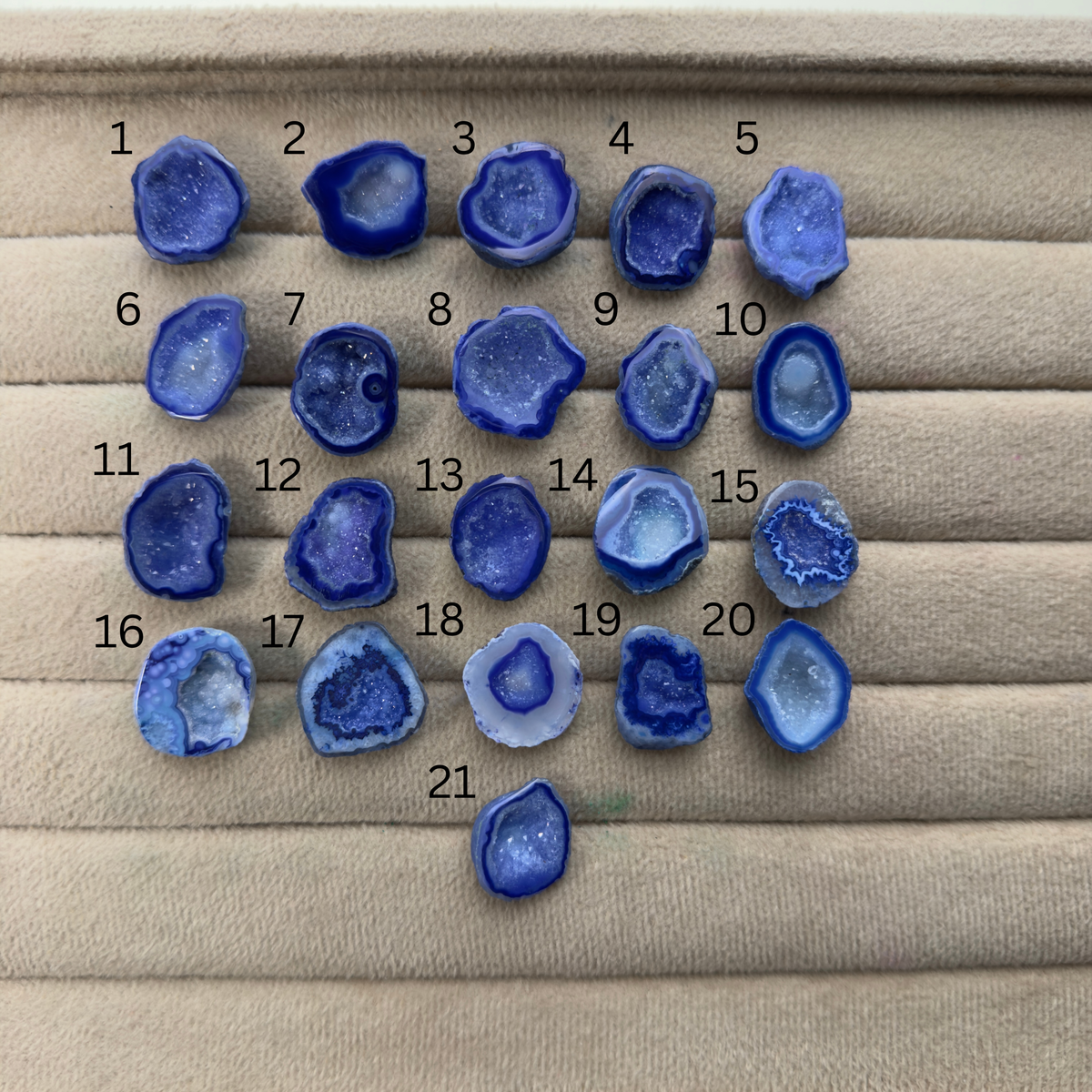 Geode Rings stone by Selection 20- 25mm Blue For Making Rings My Store
