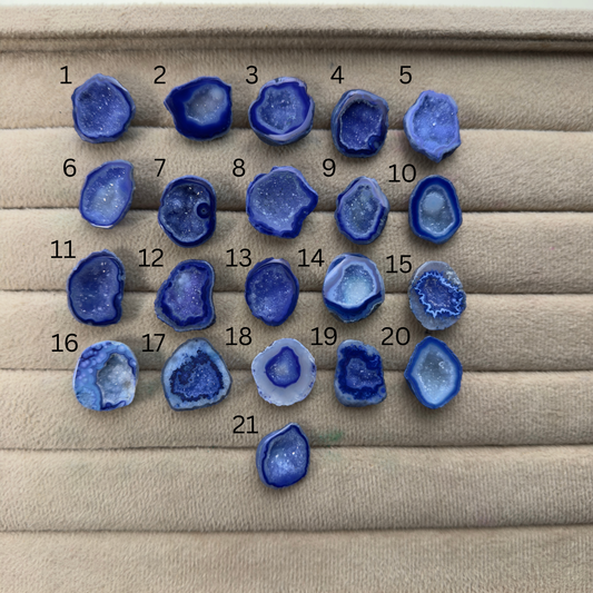 Geode Rings stone by Selection 20- 25mm Blue For Making Rings My Store