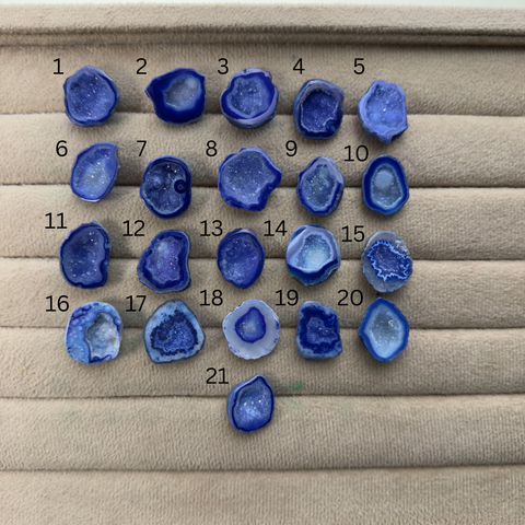 Geode Rings stone by Selection 20- 25mm Blue For Making Rings My Store