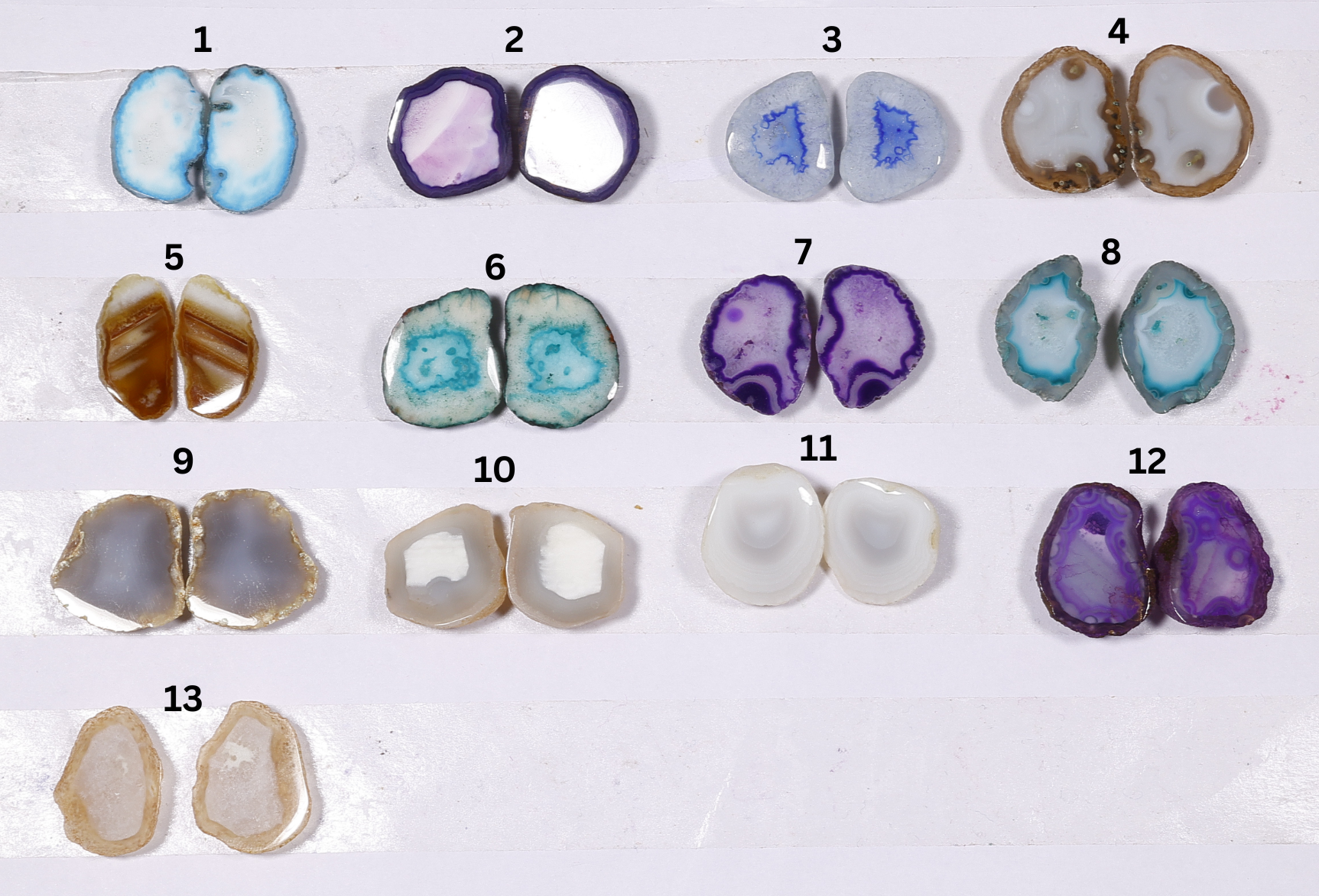 Design Agate slice  ( For Earing and  cuff link ) by Selection  20 - 25 mm Mix Colors My Store