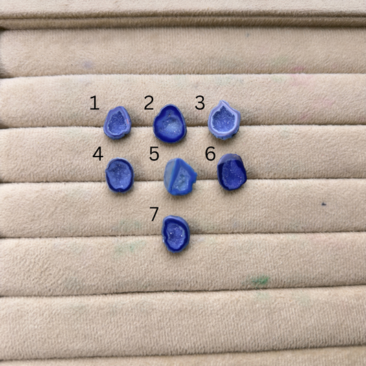 Geode Rings stone by Selection 15 - 20 mm Blue For Making Rings My Store