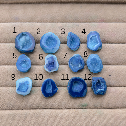 Geode Rings stone by Selection 15- 20mm Aqua For Making Rings My Store