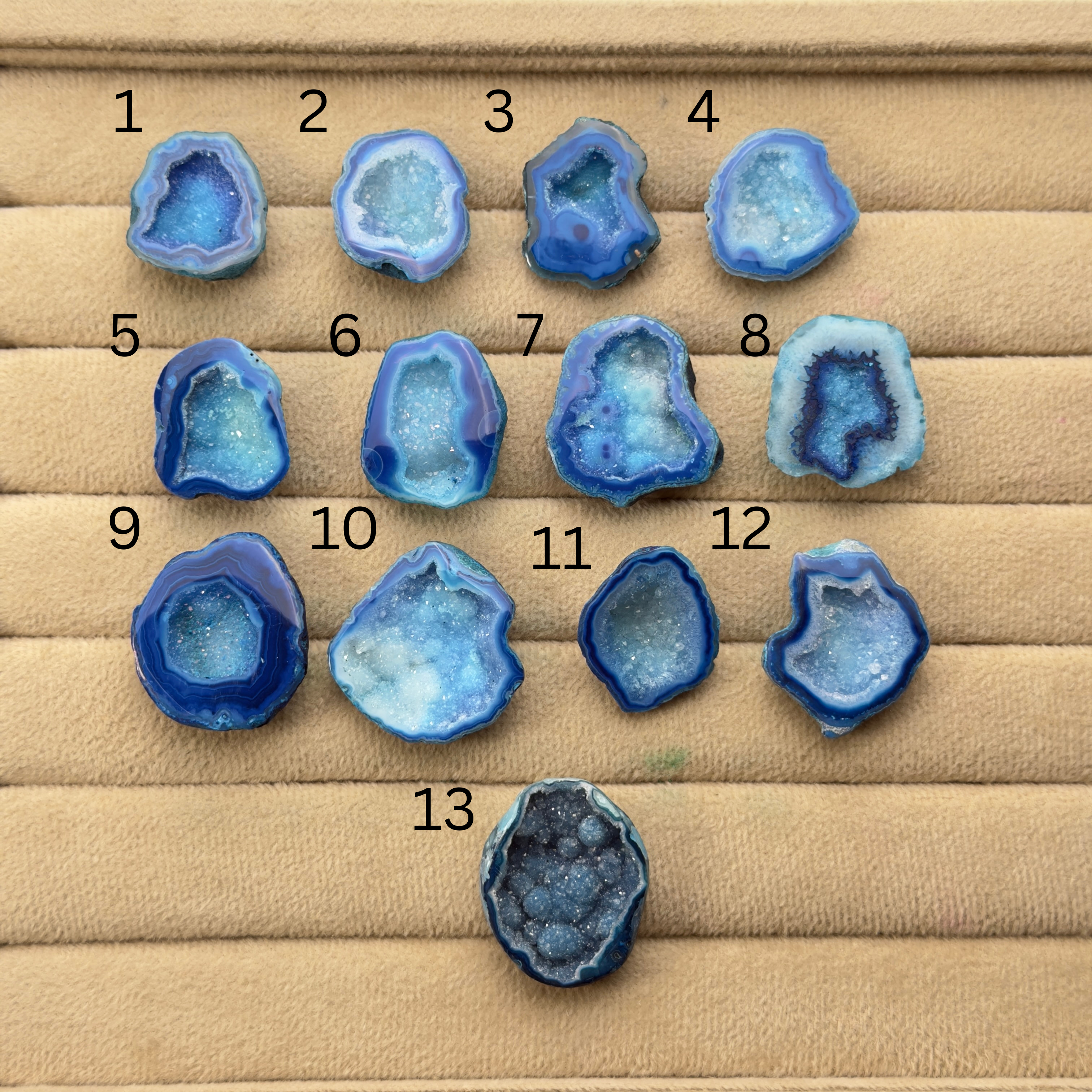 Geode Rings stone by Selection 25- 35mm Aqua For Making Rings My Store