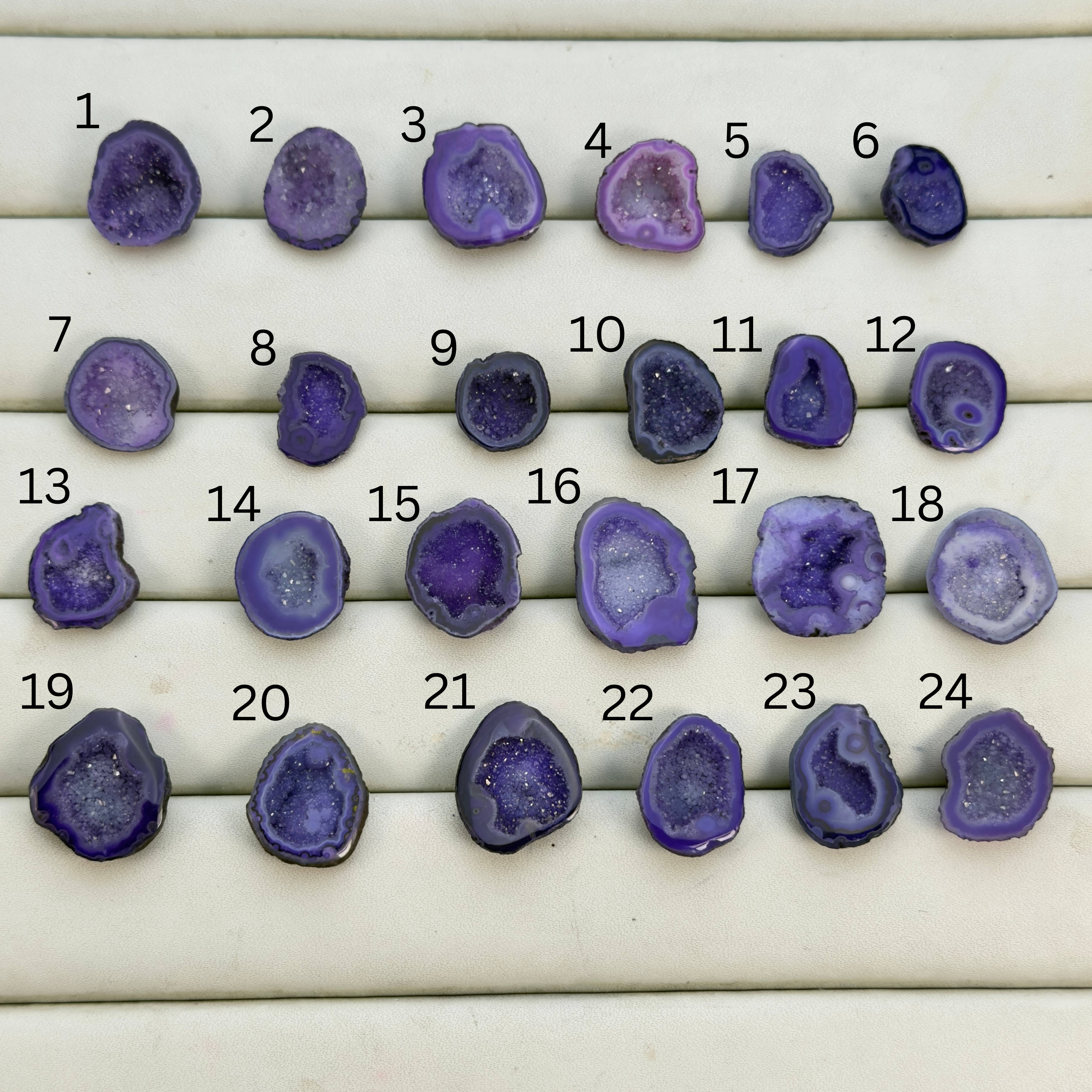 Natural Purple Geode Druzy Cabochon – Agate Geode for Ring Making Meena Design