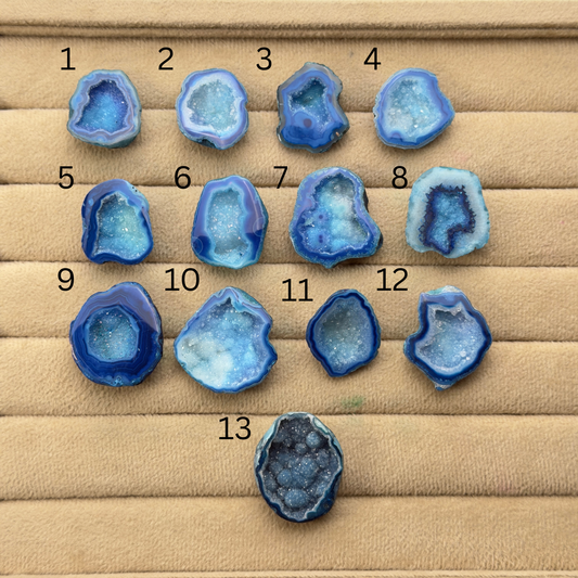 Geode Rings stone by Selection 25- 35mm Aqua For Making Rings My Store