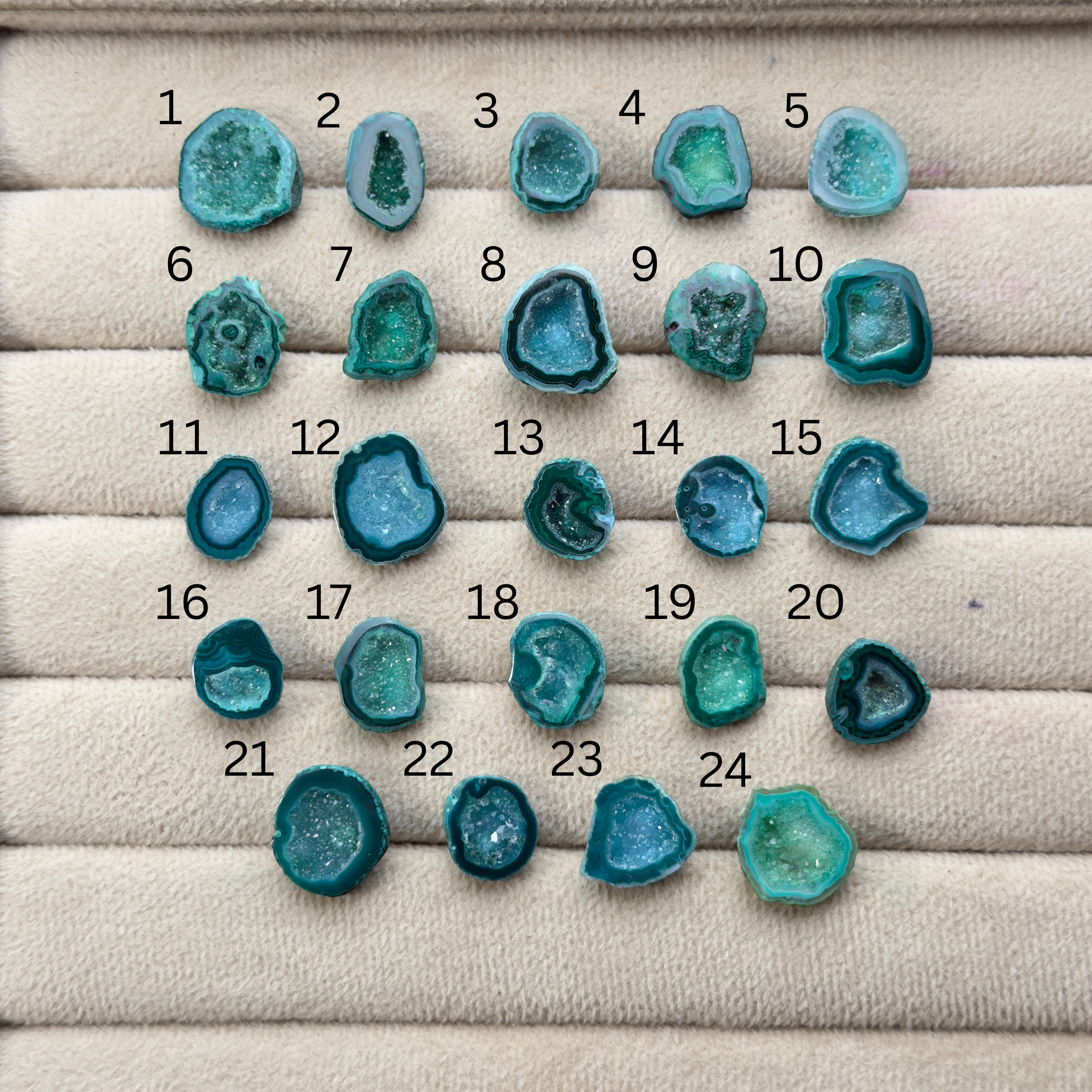 Geode Rings stone by Selection 15- 20mm Green For Making Rings My Store