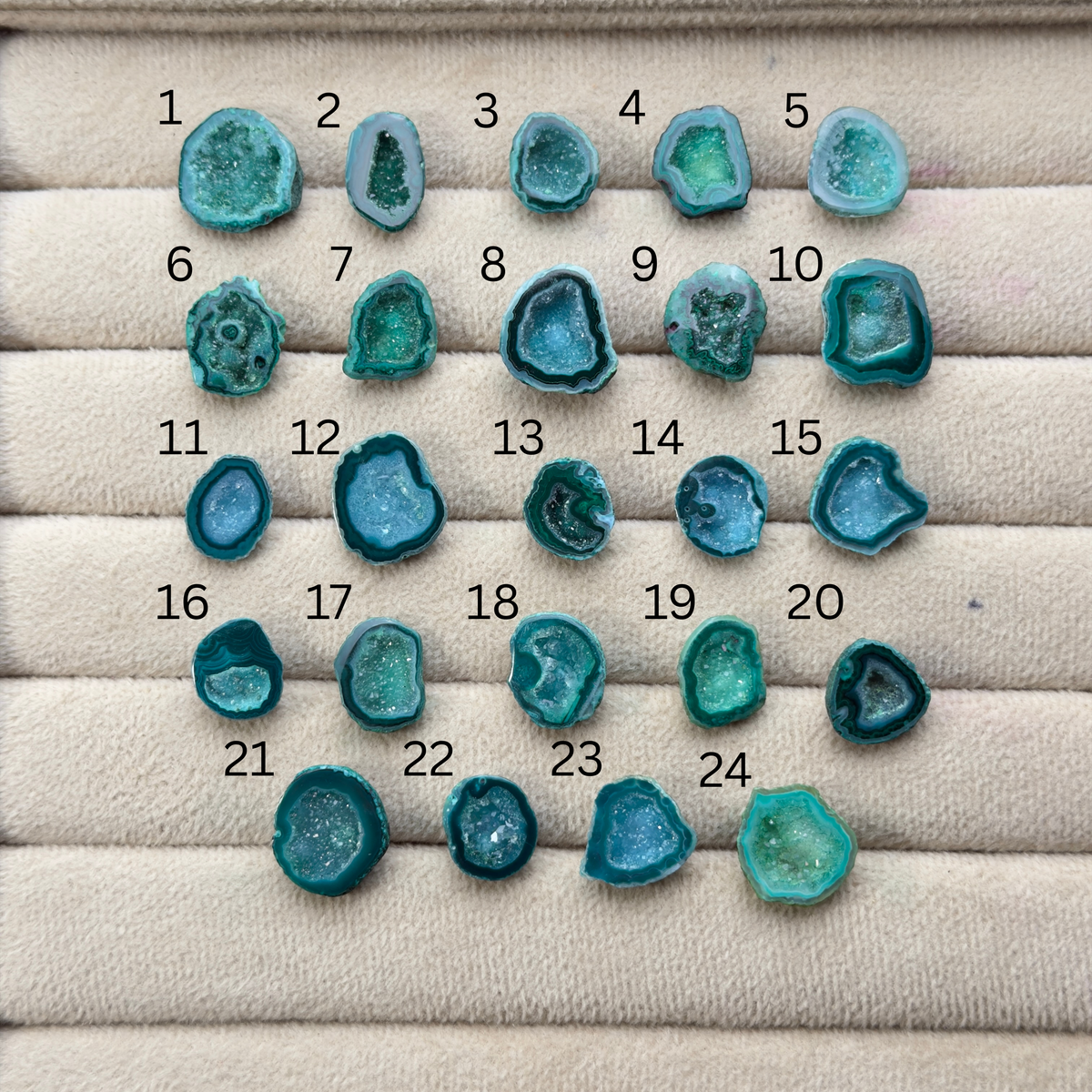 Geode Rings stone by Selection 15- 20mm Green For Making Rings My Store