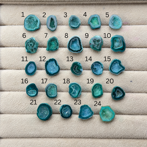 Geode Rings stone by Selection 15- 20mm Green For Making Rings My Store