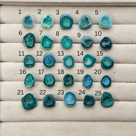 Geode Rings stone by Selection 15- 25mm Green For Making Rings My Store
