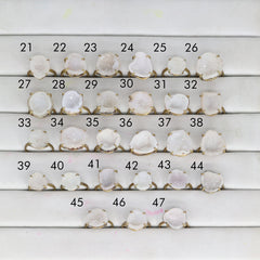 Rings by Selection Anokha Brass Gold Plated 10 - 20 MM white My Store