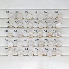 Rings by Selection Anokha Brass Gold Plated 10 - 20 MM white My Store