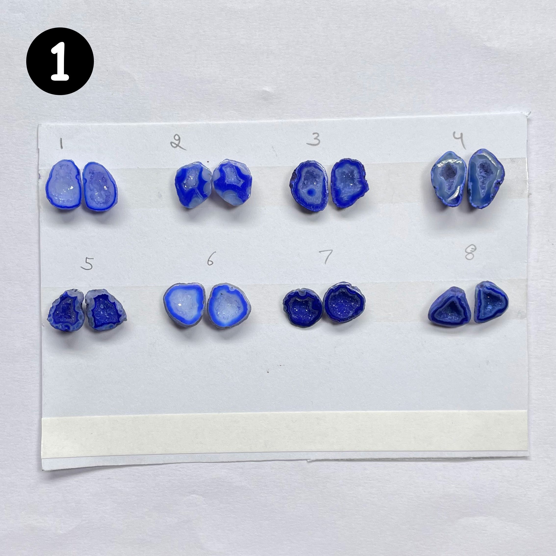 Geode Pairs by Selection 10-20mm Blue My Store